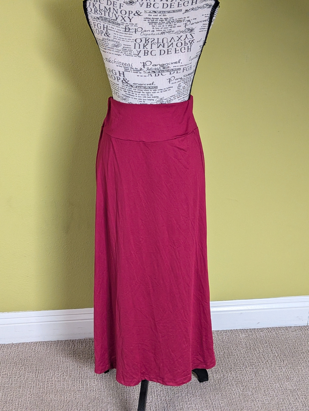 Women’s Bright Red Maxi Skirt
